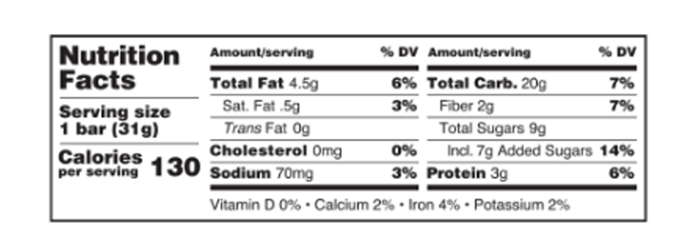 Dark Chocolate Cherry & Almond Mini Energy Bar 1.1 oz additional information