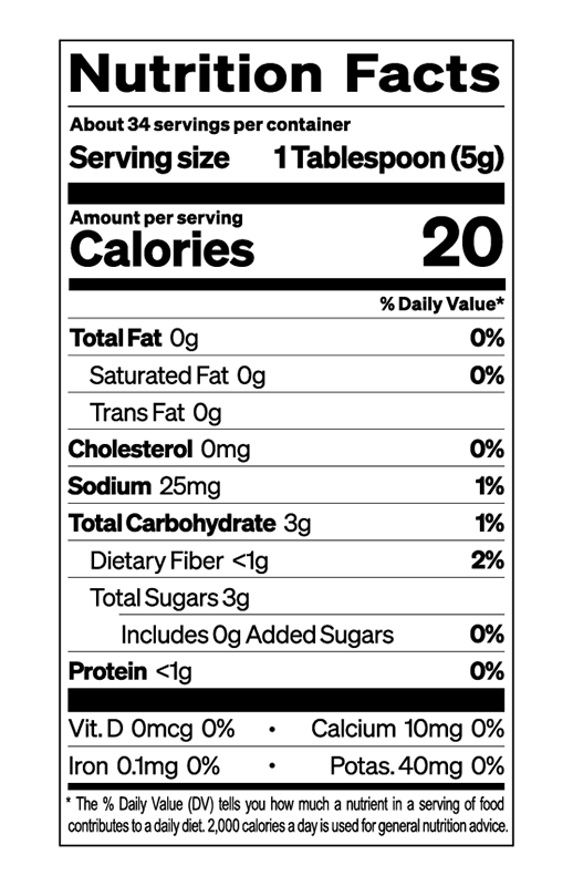 Veggie Topping Mix 6.0 oz additional information