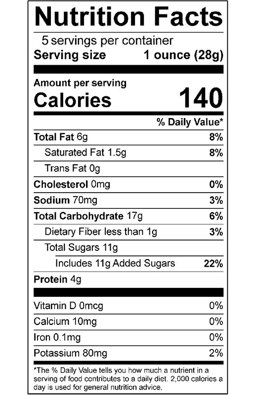 Whiskey-Flavored Peanut Brittle 5.0 oz additional information