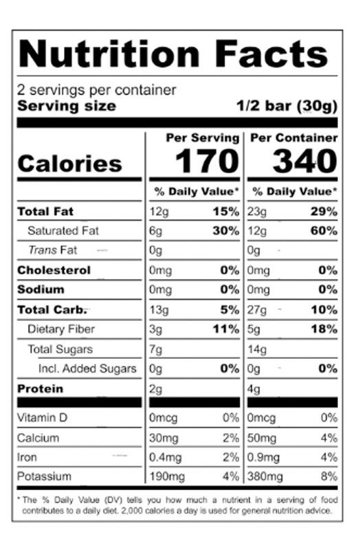 Pure Original - 63% Cupuacu Bar 2.12 oz additional information