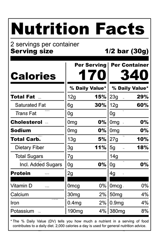 Salty - 63% Cupuacu Bar 2.12 oz additional information
