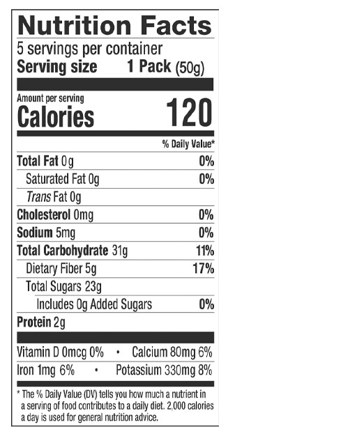 Organic Dried Figs 1.76 oz additional information