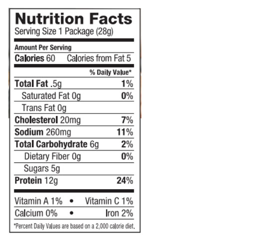 Sriracha Honey Free-Range Turkey Jerky 1 oz additional information