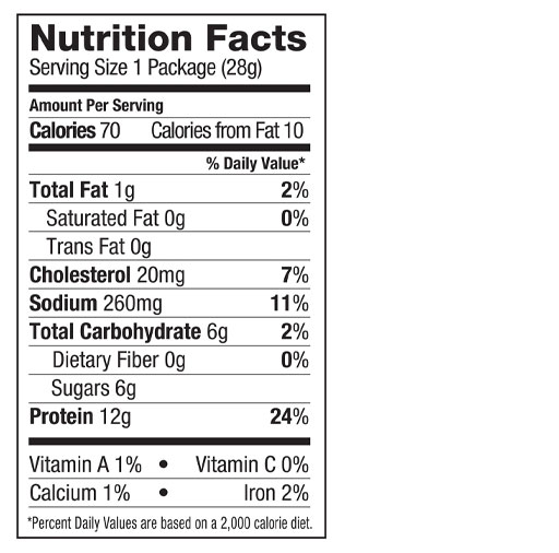 Sweet Chipotle 100% Grass-Fed Beef Jerky 1 oz additional information