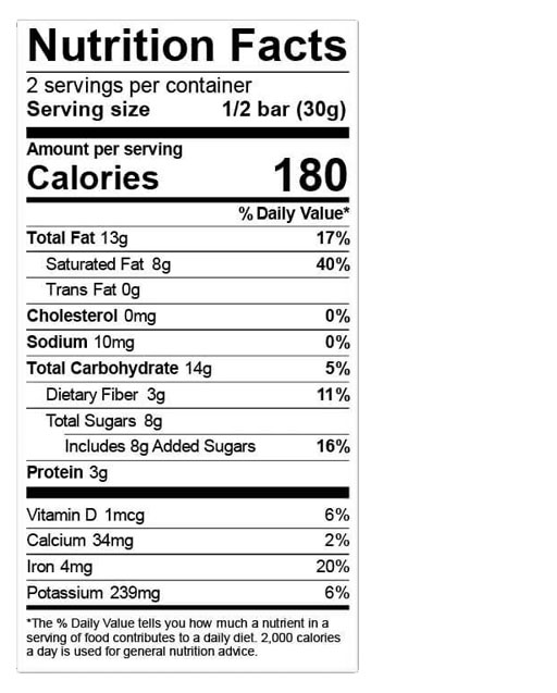 Crunchy Mint Dark Chocolate Bar 2.1 oz additional information