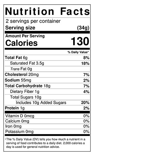 Raspberry Crumble Bar 2.4 oz additional information