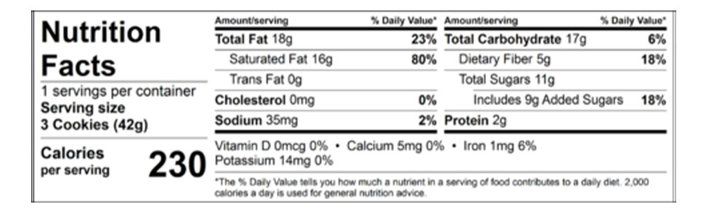 Chocolate Chip Coconut Cookies 1.5 oz  additional information