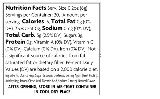 Quince Fruit Paste 4.2 oz additional information