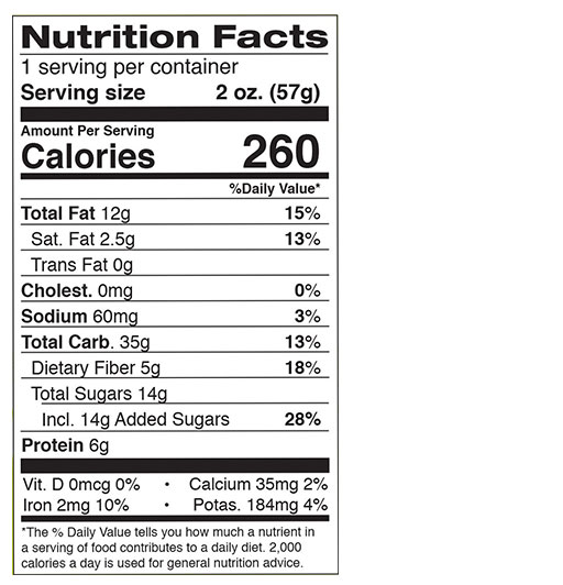 Vanilla Maple Granola 2 oz additional information