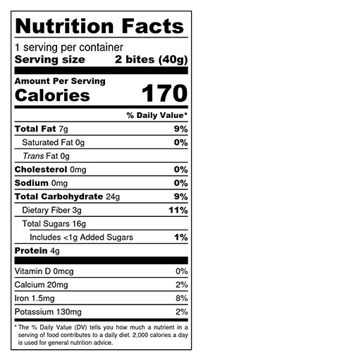 Strawberry Vanilla Energy Bites 1.4 oz additional information