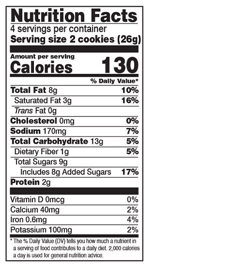 Chocolate Chip Almond Butter Cookie Bites 3.6 oz additional information