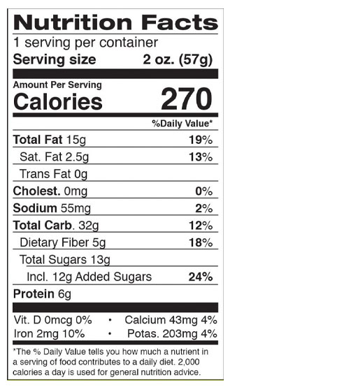 Pecan Almond Granola 2 oz additional information