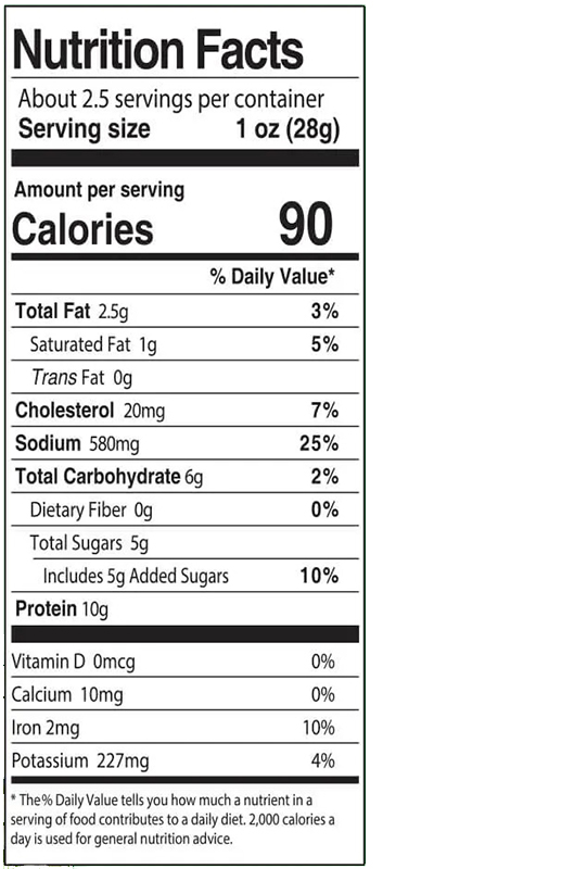 Lime & Serrano Pepper Beef Jerky 1 oz additional information