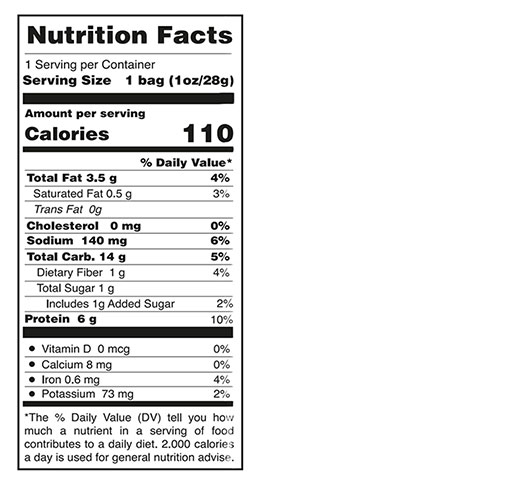 Maui Onion Lentil Chips 1 oz additional information