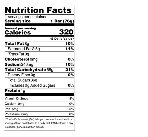 Cookies & Cream Rice Krispie Treat Bar 3.2 oz additional information