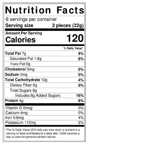 Mini Peanut Butter Coconut Bar 0.4 oz additional information