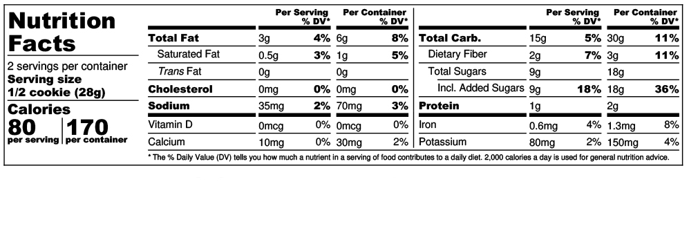 Brownie Cookies 2 oz additional information