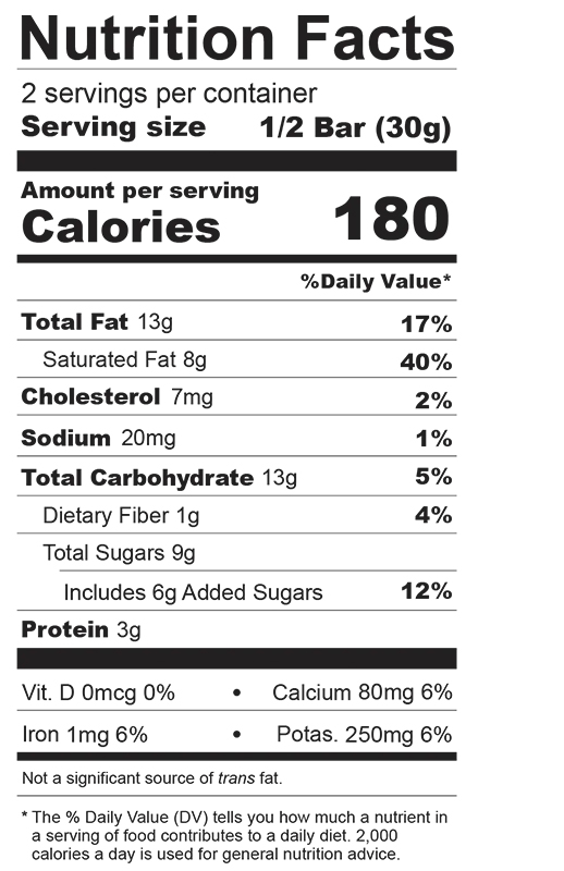 Simple Milk Chocolate Bar 2.1 oz additional information
