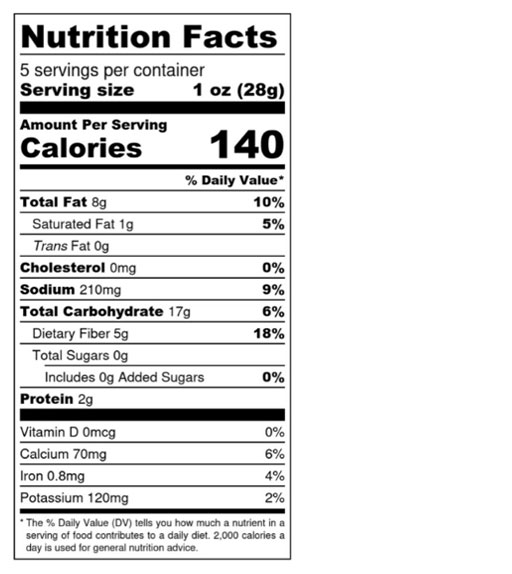 Salt & Vinegar Veggie Chips 5 oz additional information