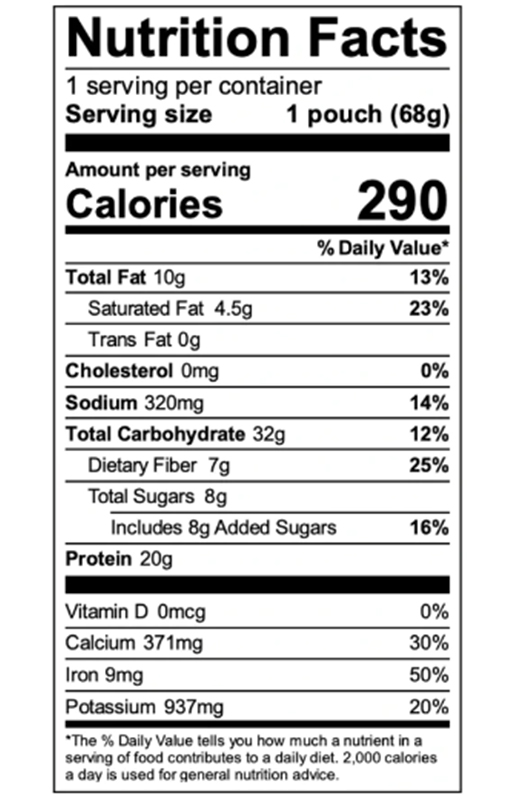 Cacao & Coconut Overnight Oats 2.4 oz additional information
