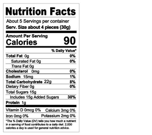 Gummy Peach Rings 5 oz additional information