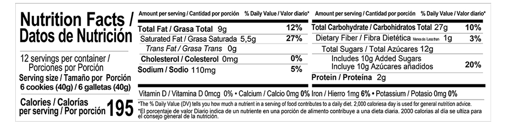 Chocolate Cookies Bag 1.4 oz additional information