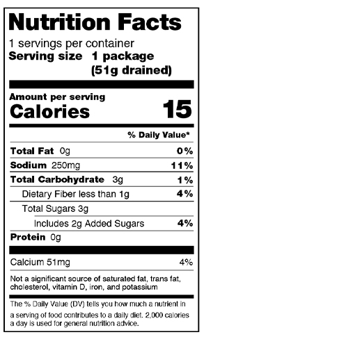 Sweet Snacking Pickle Spears 2.2 oz additional information