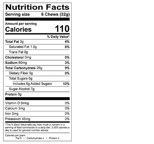 Grape Chews 2.2 oz additional information