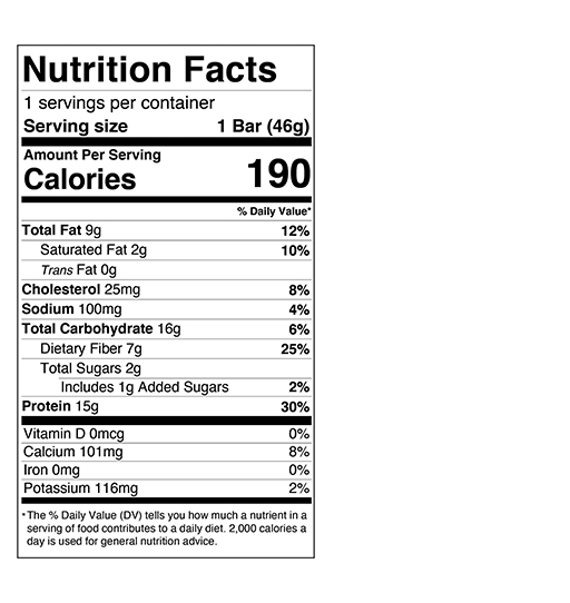 Peanut Butter Chocolate Protein Bar 1.62 oz additional information