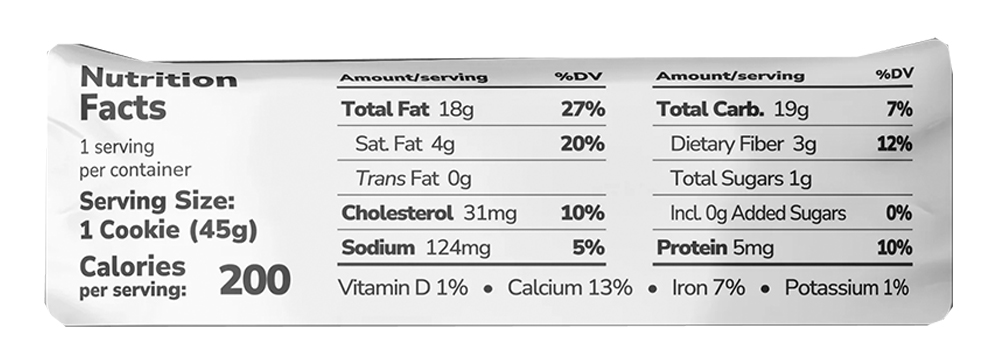 Chocolate Chip Pecan Cookie 1.6 oz additional information