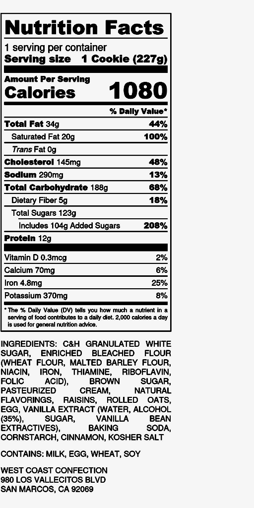 Oatmeal Cookie Box (4) SnackMagic Build your own 100 Custom Snack
