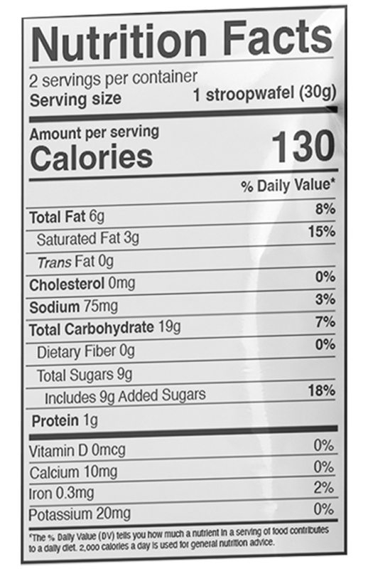 ​Traditional Caramel Plant-Based and Organic Stroopwafel 2-pack 2.1 oz additional information