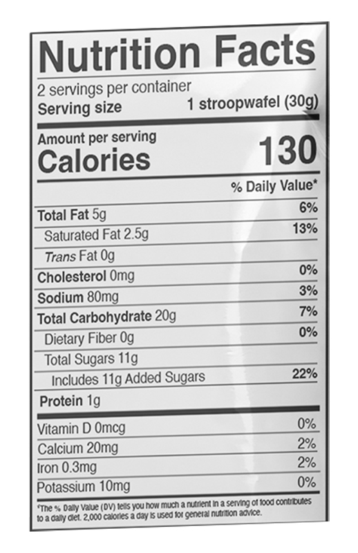 Gluten-Free Caramel Stroopwafel 2-pack 2.1 oz additional information