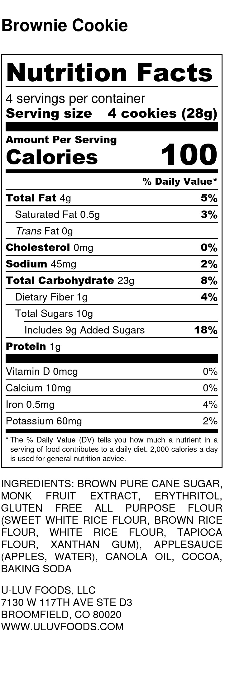 Brownie Cookies 1 oz (10 Pack) SnackMagic Build your own 100