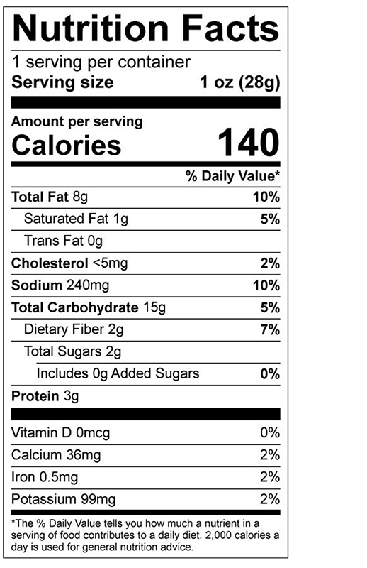 Spicy Cheddar Popcorn 1 oz additional information