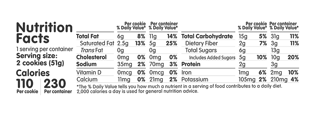 Chocolate Chocolate Chunk Grab & Go Cookies 1.8 oz (5 Pack) additional information