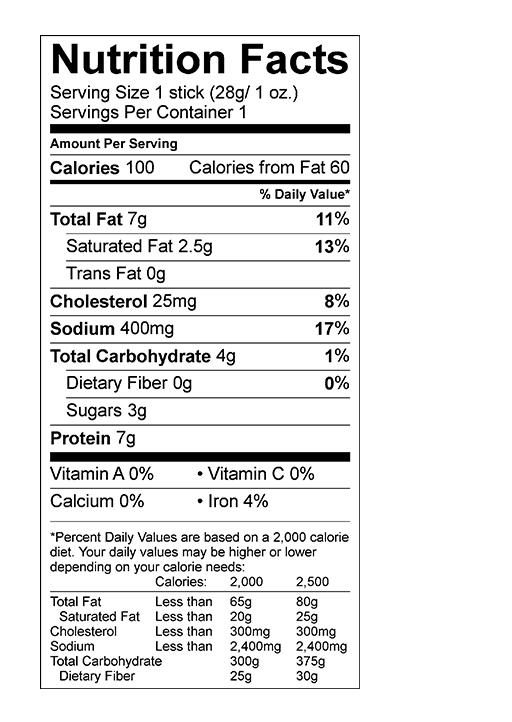 Teriyaki Snack Sticks 1oz (20 Pack) additional information