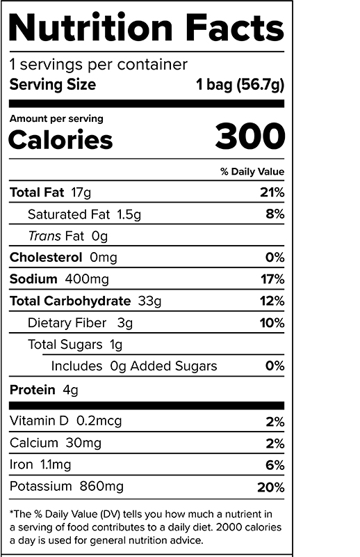 Everything Bagel Kettle Chips 2 oz (Pack of 6) SnackMagic Build