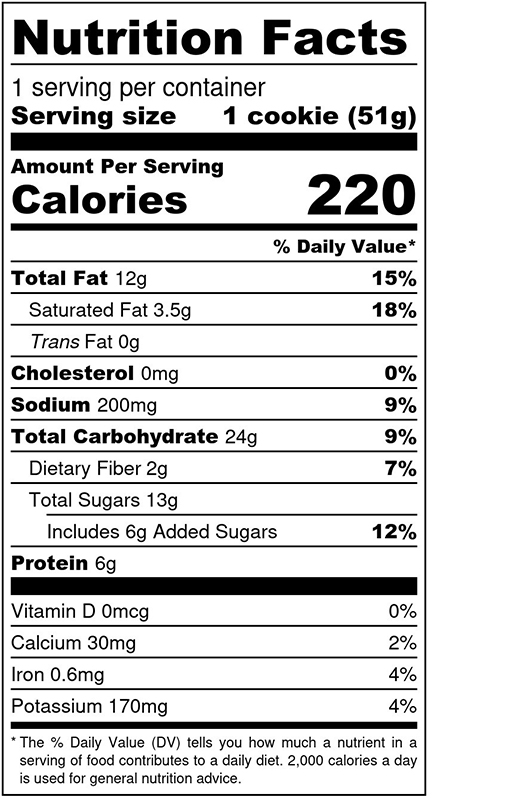 Peanut Butter Chunk Cookie 1.8 oz (12 Pack) additional information