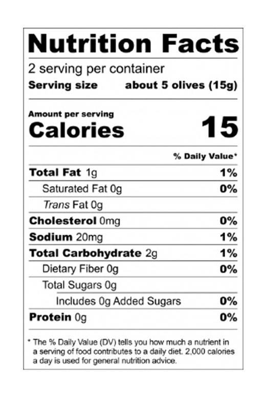 Lemon & Rosemary Pitted Green Olives 1.1 oz additional information