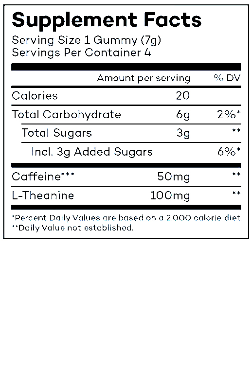 Green Tea Matcha Caffeine + LTheanine Gummies 1 oz SnackMagic