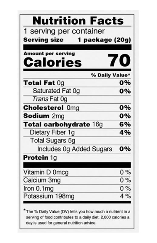 Crispy Crunchy Banana Chips 0.7 oz additional information