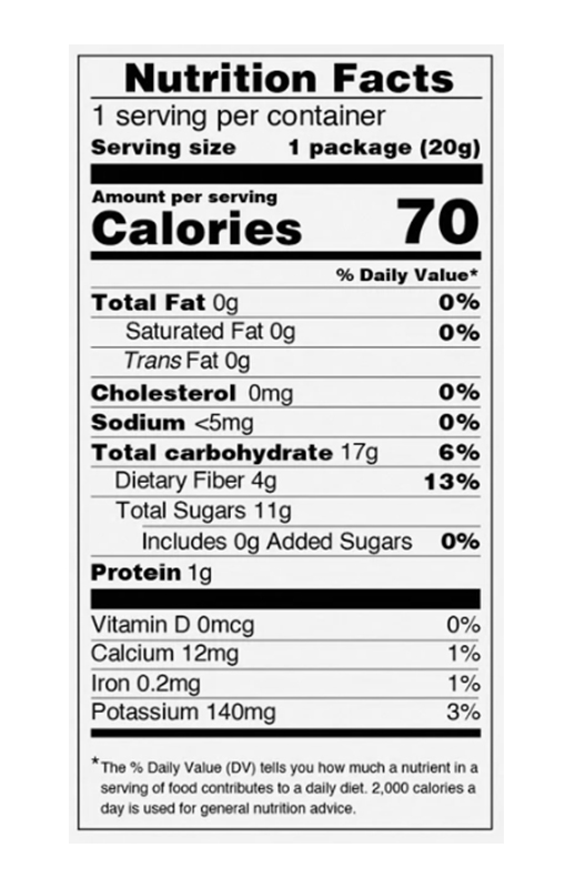 Crispy Crunchy Pineapple Chips 0.7 oz additional information