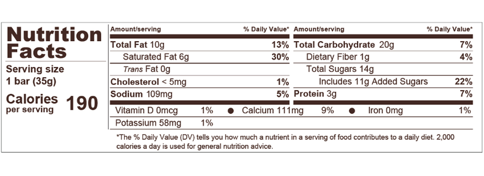 Milk Chocolate with Peanut Butter Wafer Bar 1.2 oz additional information