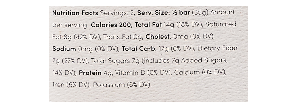 Dark Chocolate 80% Cacao 2.5 oz additional information