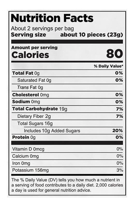 Fruit Bites - Peach & Raspberry 1.8 oz additional information