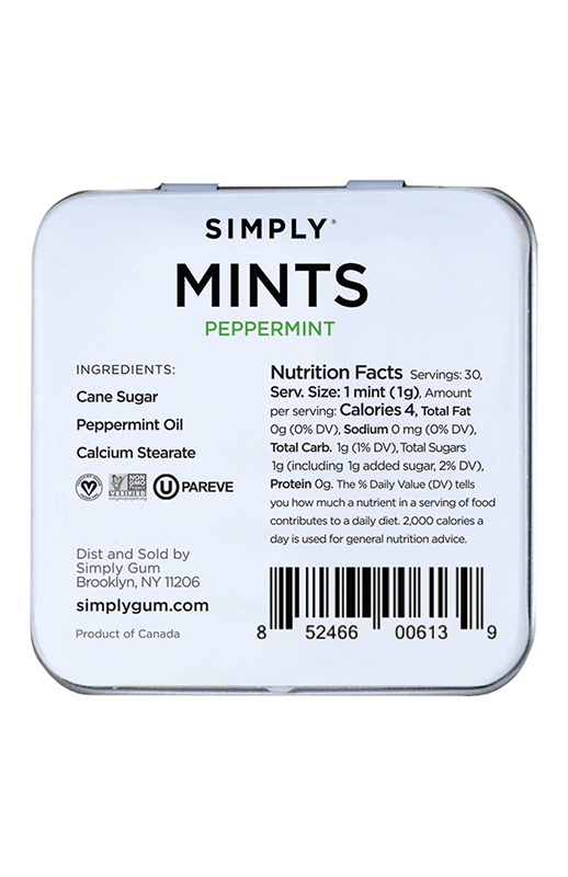 Simply Mints Peppermint 1.1 oz additional information