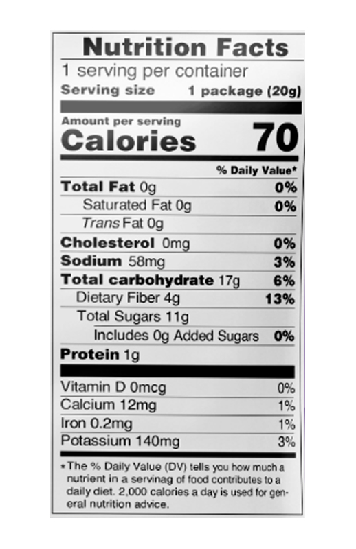Crispy Crunchy Pineapple Chili Lime Chips 0.7 oz additional information