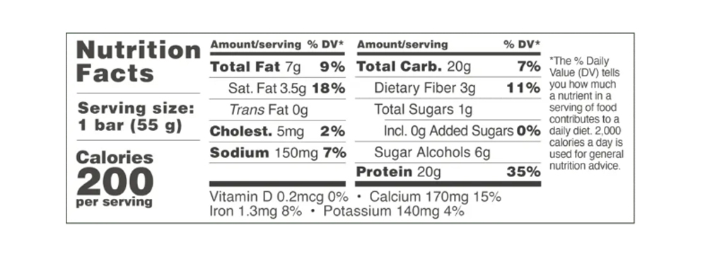 Barebells Protein Bars Chocolate Dough 1.94 oz additional information