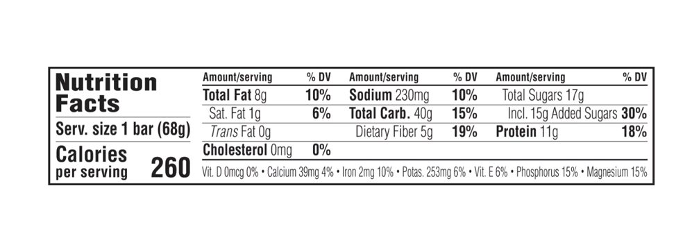 Clif Bar Crunchy Peanut Butter Energy Bar 2.4 oz additional information